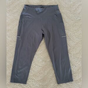 Women’s Grey Cropped  Athleisure Leggings